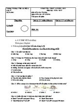 Đề kiểm tra chất lượng học kì I Tin học lớp 5 - Năm học 2016-2017 - Trường Tiểu học Tân Hội An A